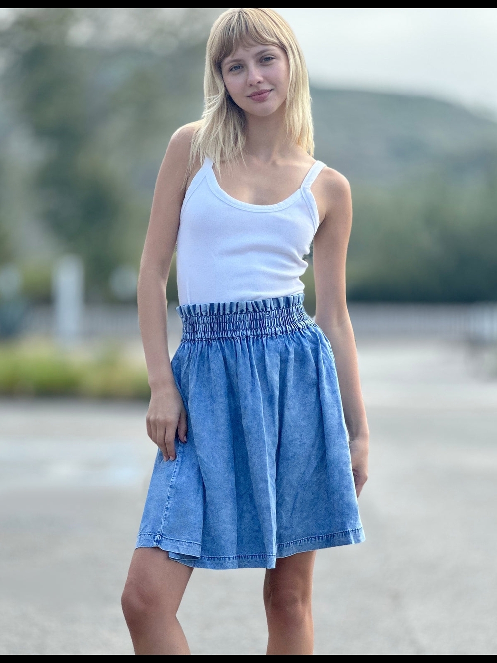 Wash Lab
Breezy Soft Denim Skirt